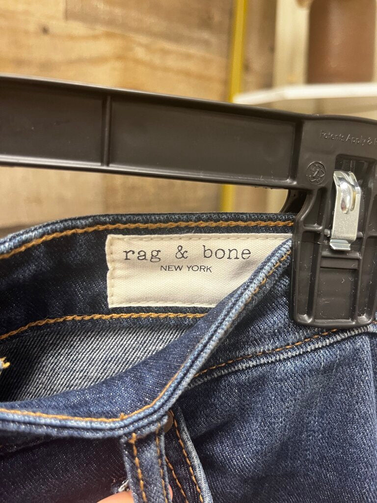 Rag & Bone Dre Low-Rise Slim Boyfriend Jeans Dark Wash Size 27