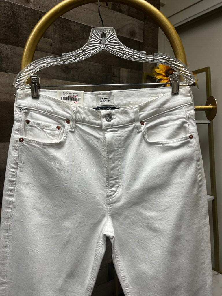NWT Citizens of Humanity Isola High Rise Cropped Boot Jean in White Size 30