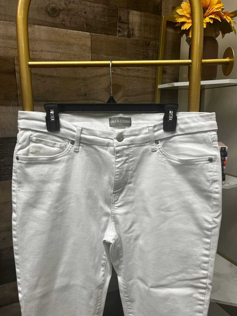 Fall's Creek White Twill Jean Capris Size 14
