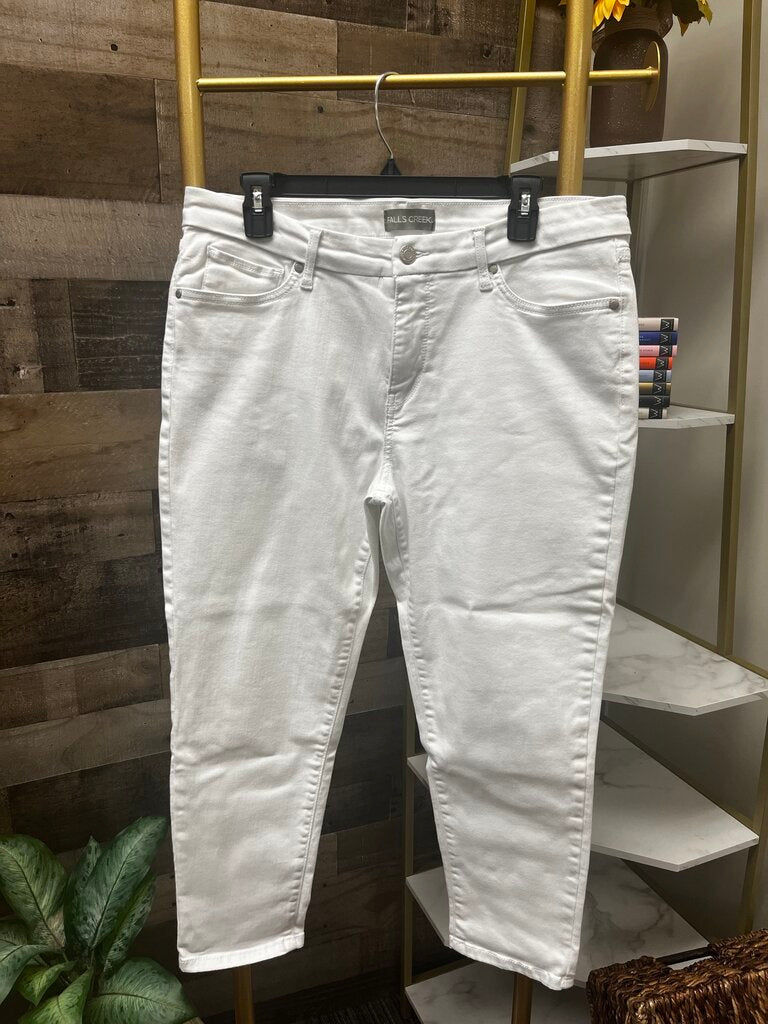 Fall's Creek White Twill Jean Capris Size 14