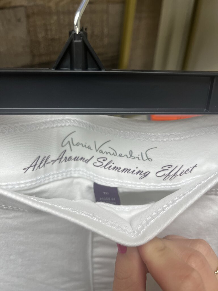 Gloria Vanderbilt All-Around Slimming Effect White Jeans Size 16