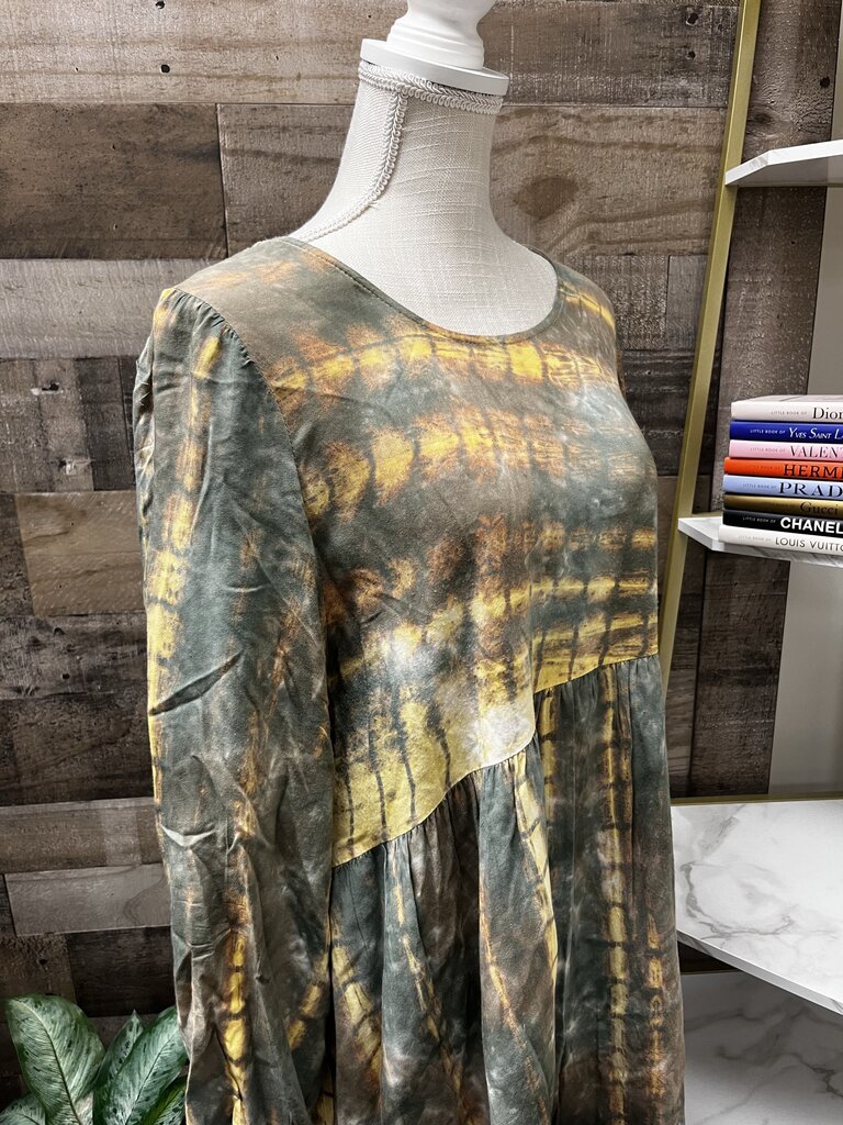 Umgee Shibori Tie Dye Babydoll Dress Size XL