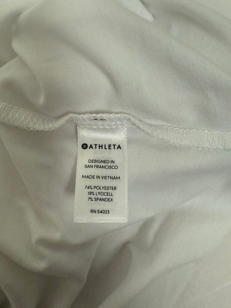 Athleta White Shelf Bra Racer Tank Size XS