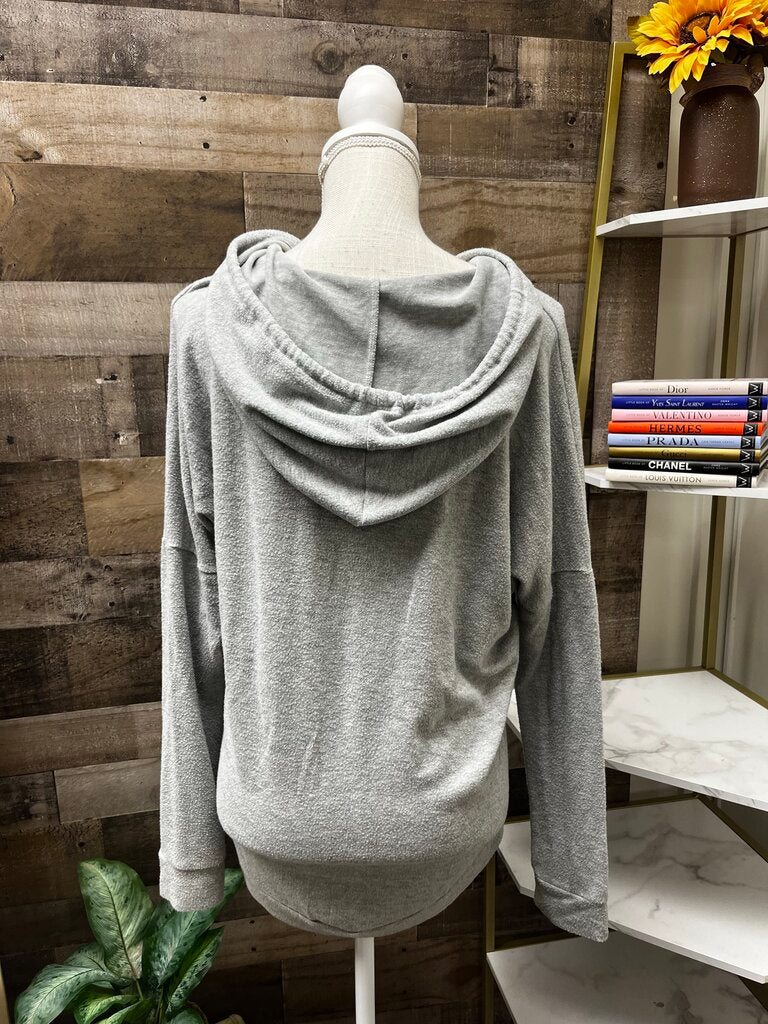 Enti Clothing Grey Oversized Drawstring Hoodie Size S