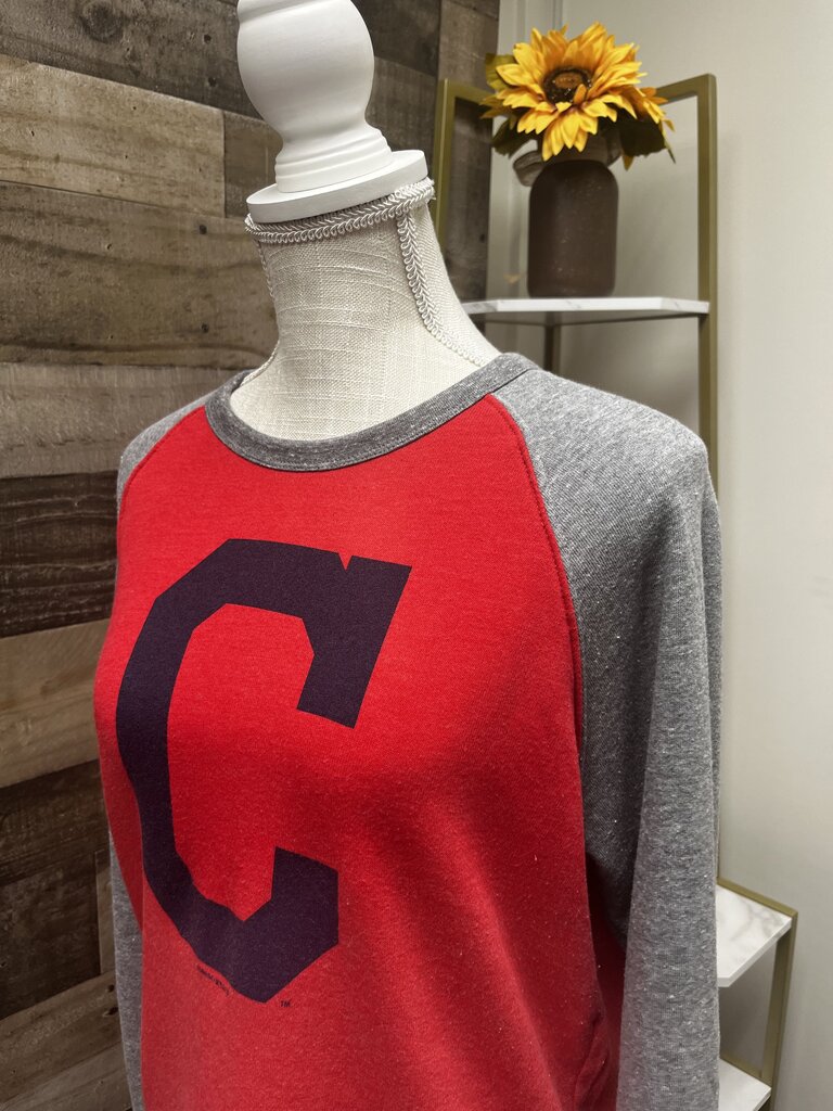 Homage Cleveland Baseball Block C Crewneck Sweatshirt Size M