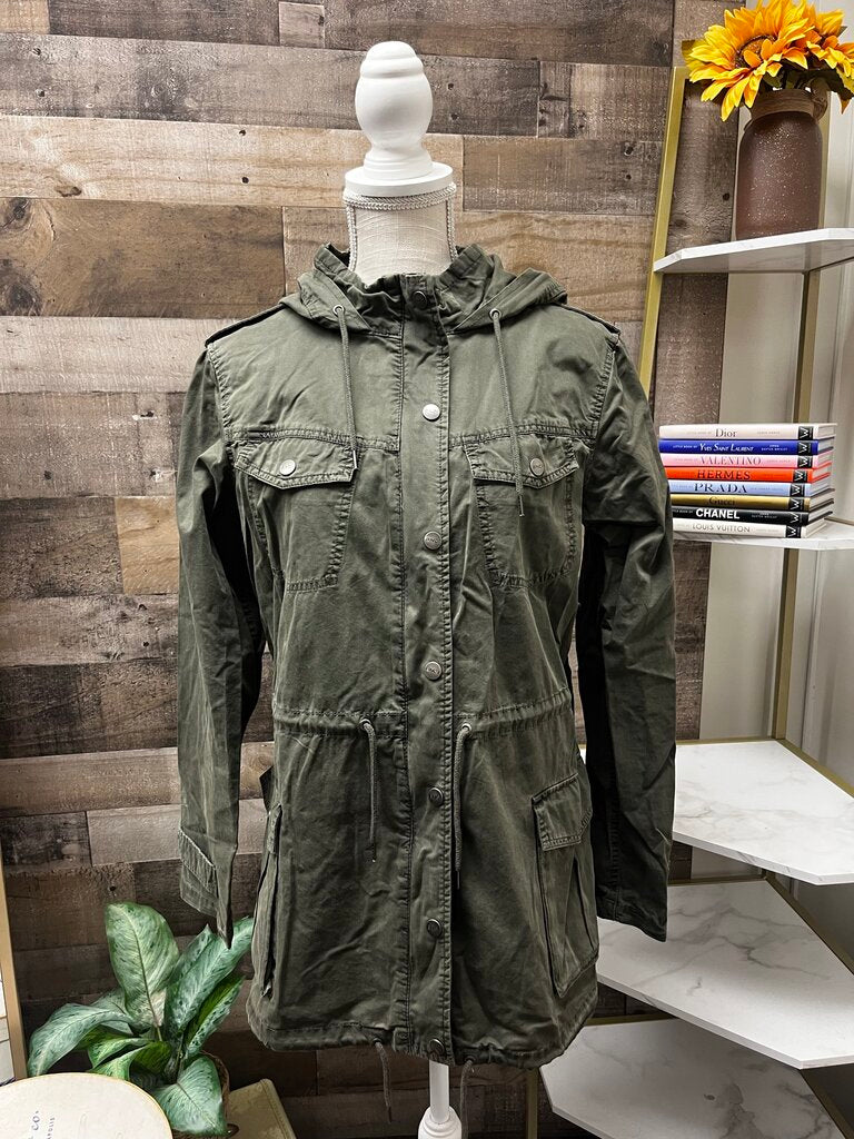 BNCI Blanc Noir Military Utility Army Green Jacket Size M