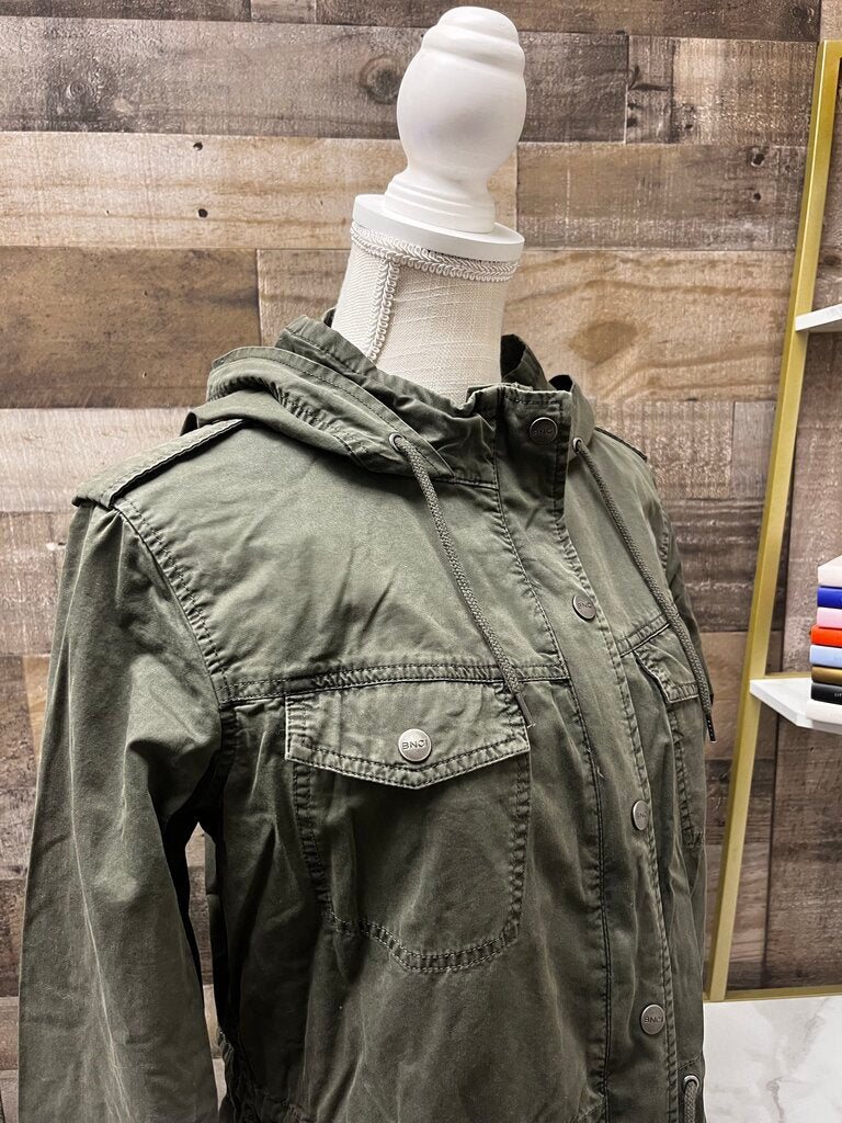 BNCI Blanc Noir Military Utility Army Green Jacket Size M