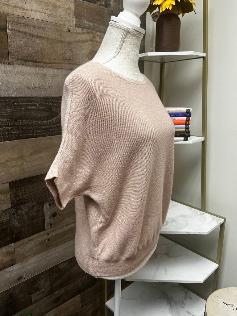 R LABEL 100% Wool Dolman Sleeve Sweater Top Oatmeal Beige Size XS