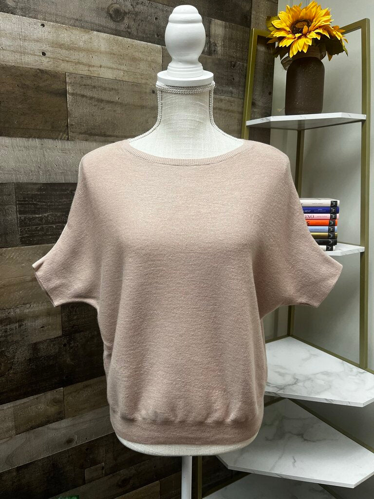 R LABEL 100% Wool Dolman Sleeve Sweater Top Oatmeal Beige Size XS