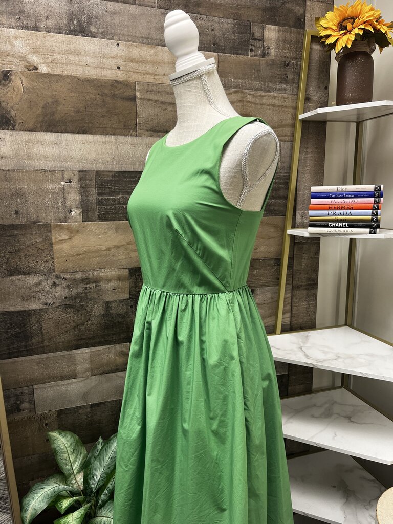 J Crew Green Baby Dolly Midi Dress Size 0