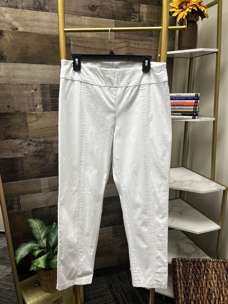 Zac & Rachel Pull On White Ankle Pants Size 16