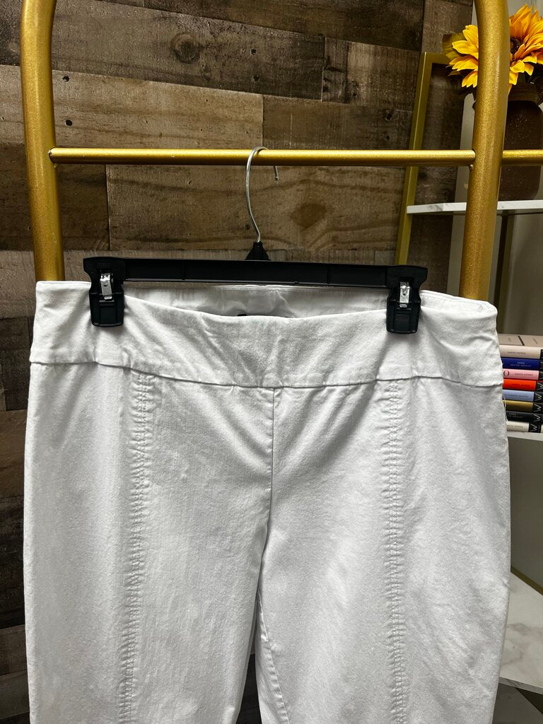 Zac & Rachel Pull On White Ankle Pants Size 16