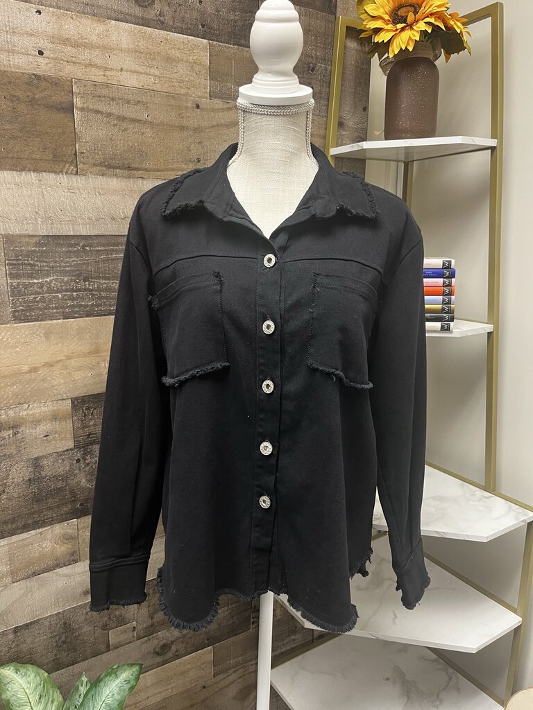 Tina Stephens Shiloh Slim Fit Cotton Shacket Size L