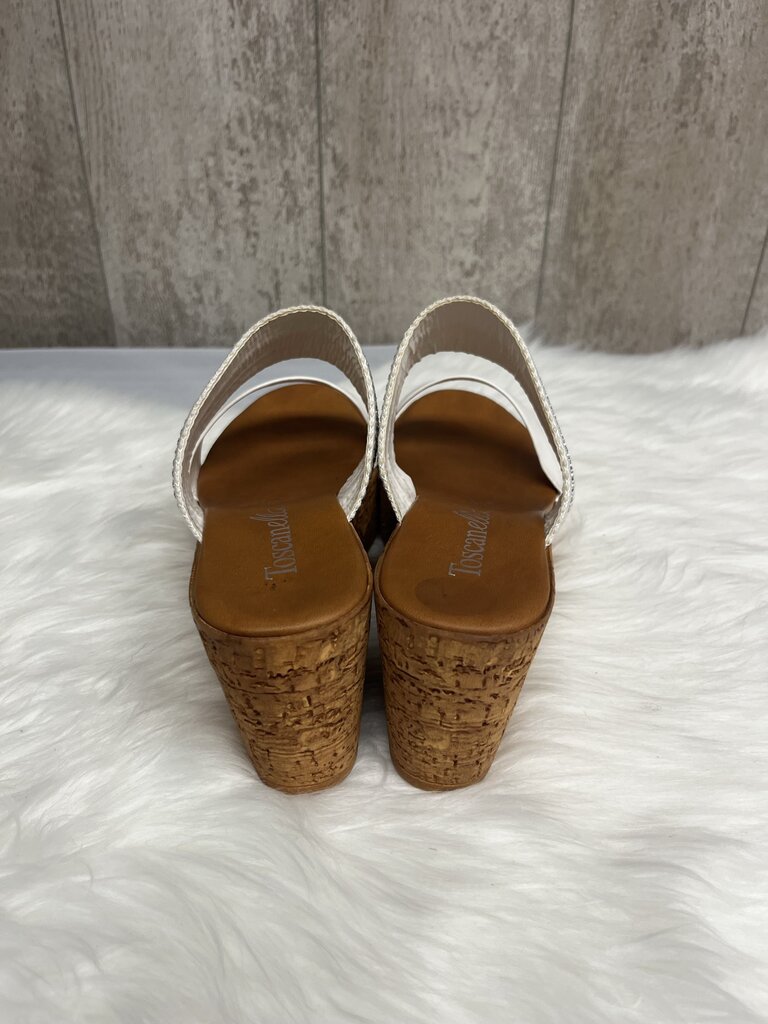 Toscanella Handmade in Italy Gracelin Wedge Rhinestone Sandals Size 8.5