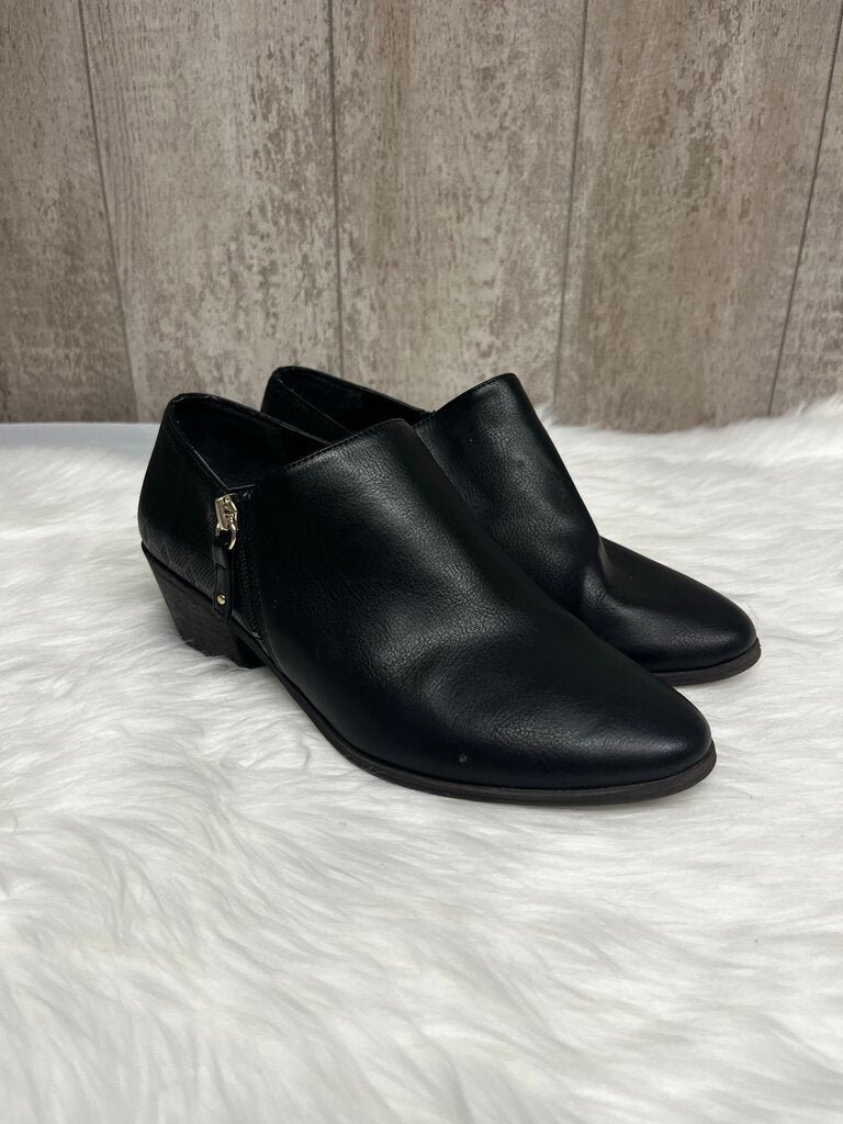 Dr. Scholl's Brief Black Leather Ankle Booties Size 8.5