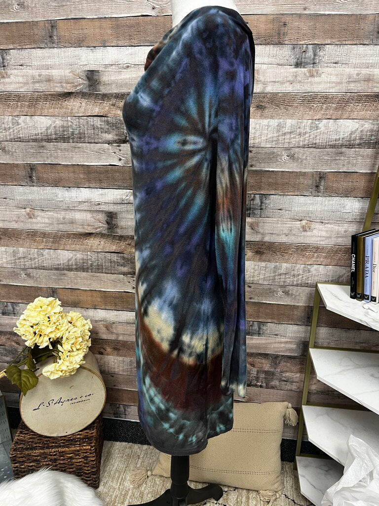 Brightly Twisted Tie Dye Sweatshirt Dress Sm