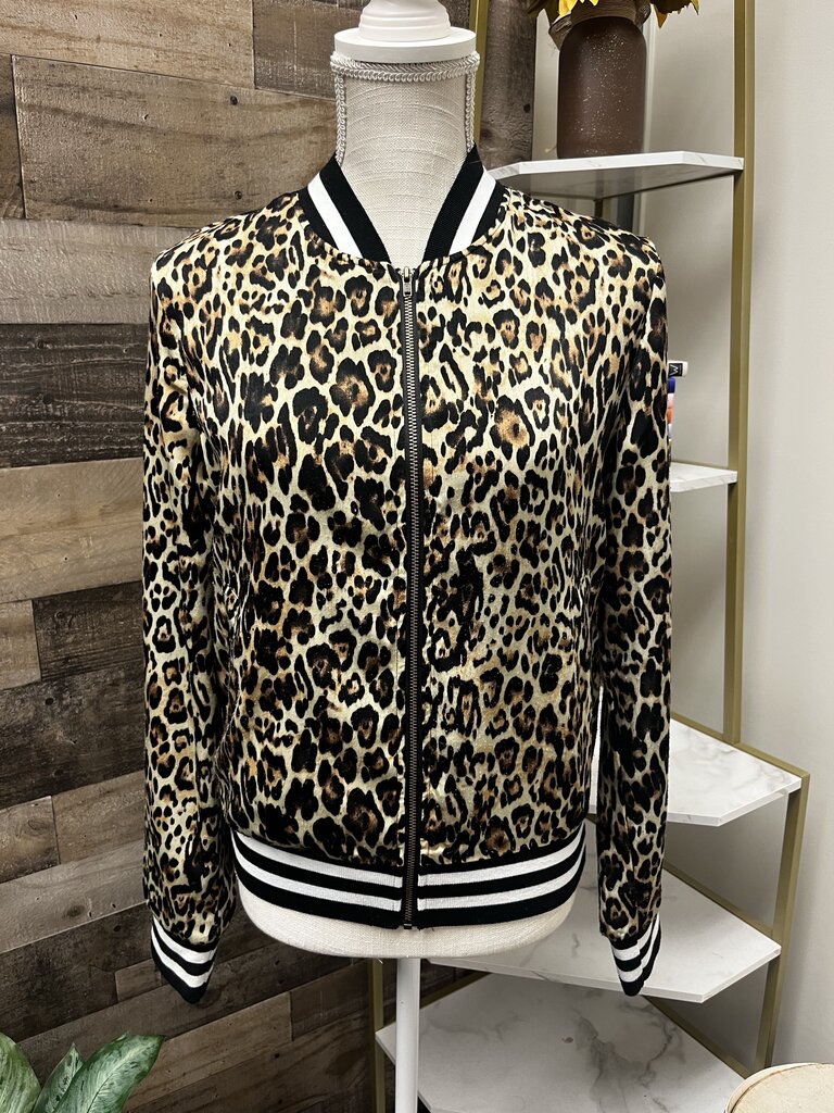 Peyton Jenson Leopard Print Bomber