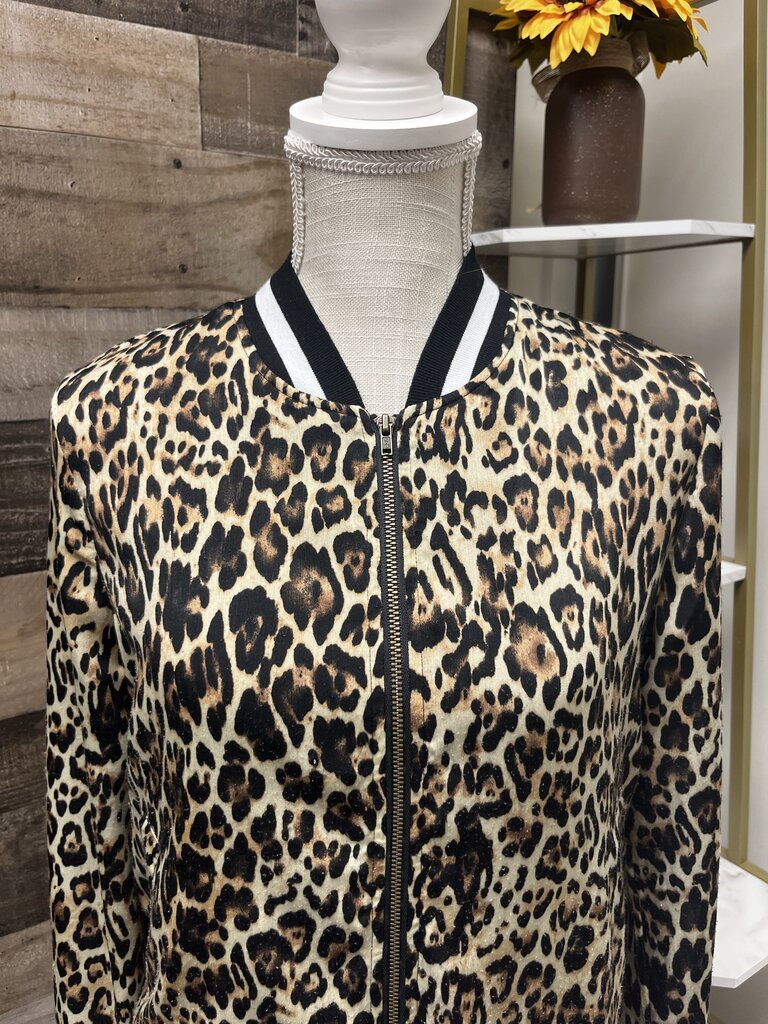 Peyton Jenson Leopard Print Bomber