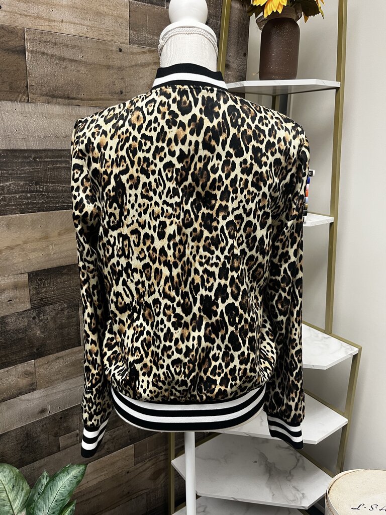 Peyton Jenson Leopard Print Bomber