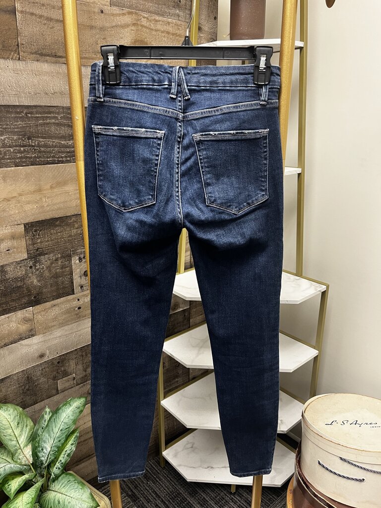 Good American Good Legs Crop Dark Wash Denim