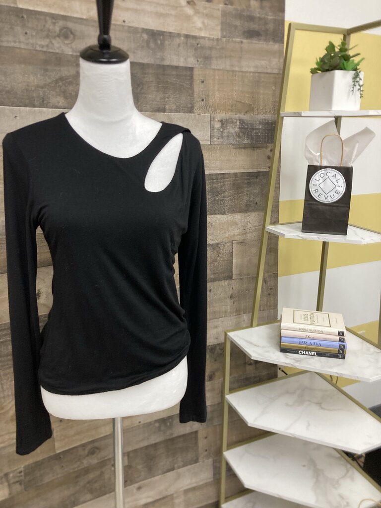 Peyton Jensen Black Side Key Hole Tee