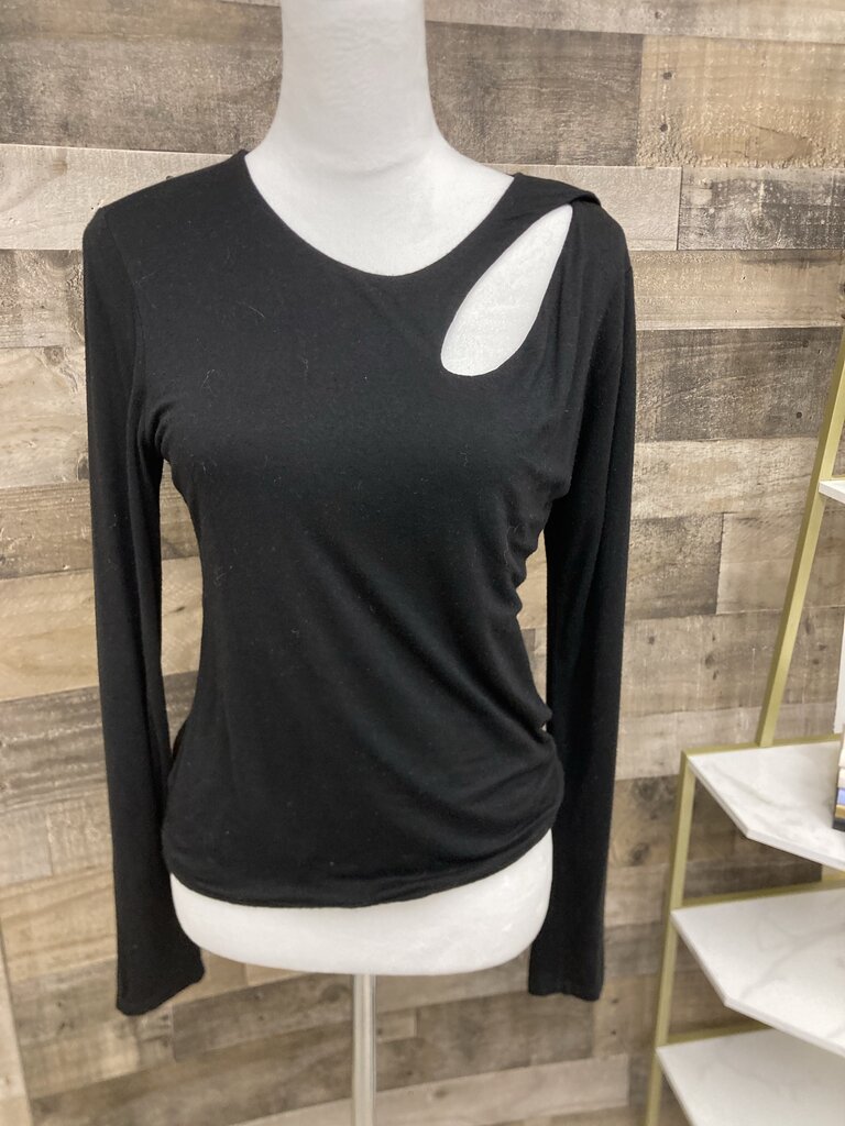 Peyton Jensen Black Side Key Hole Tee