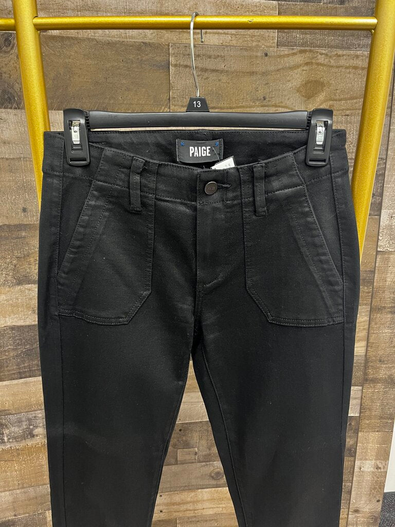 Paige Faux Black Mayslie Jogger Denim