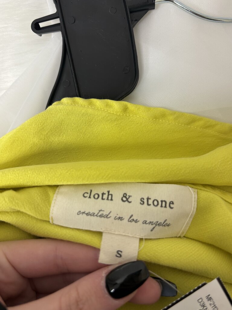Cloth & Stone Women's Yellow V-Neck Tank