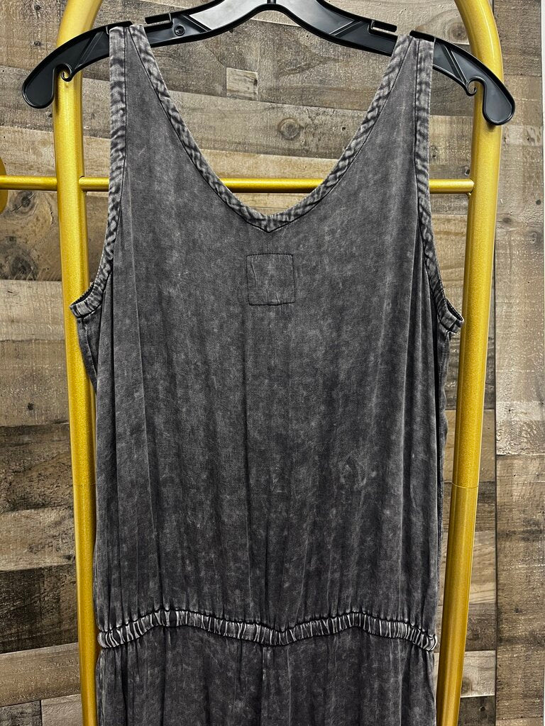 Revolve Chaser Heirloom Acid Wash Grey Jumpsuit