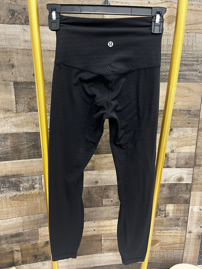 Black Lululemon Leggings with Dotted Pattern