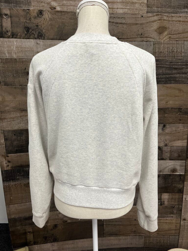 Athleta Retro Plush Revive Grey Crewneck
