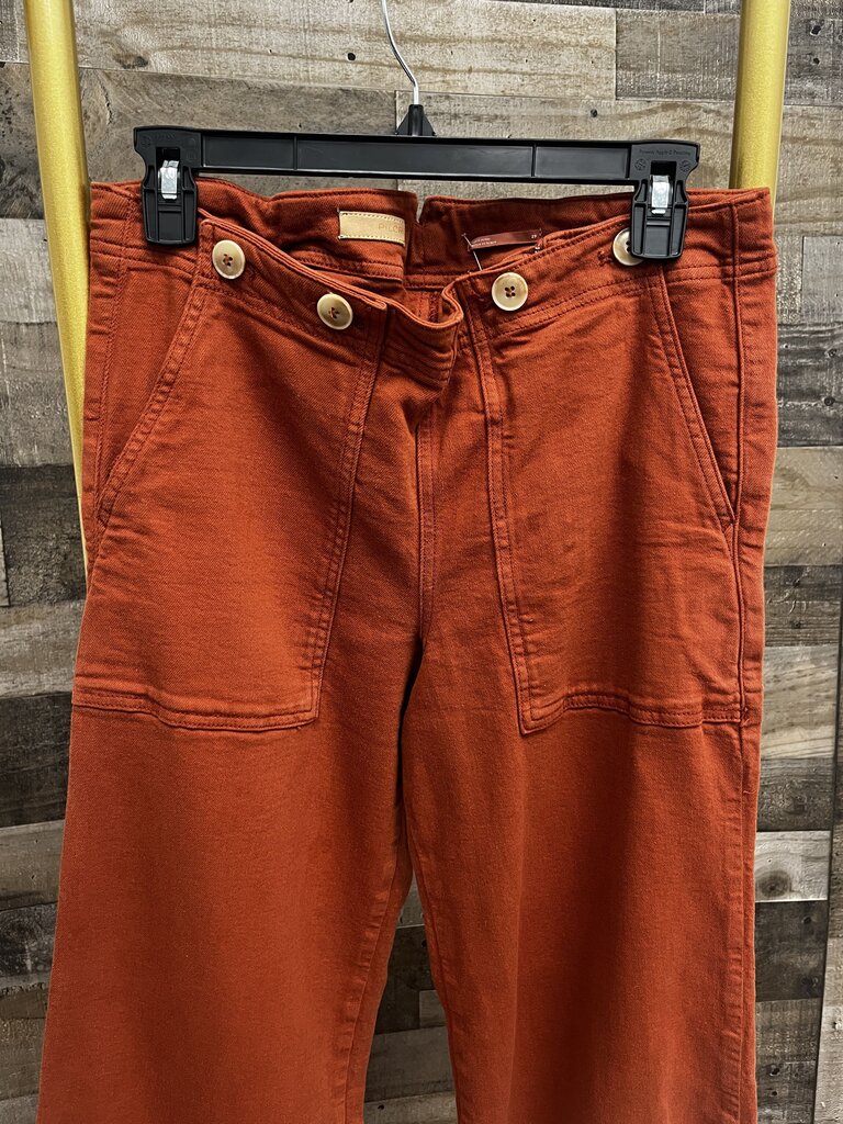 Pilcro Anthropologie Orange High Waisted Trousers
