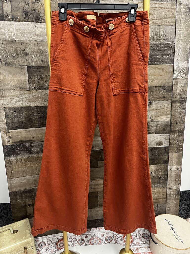 Pilcro Anthropologie Orange High Waisted Trousers
