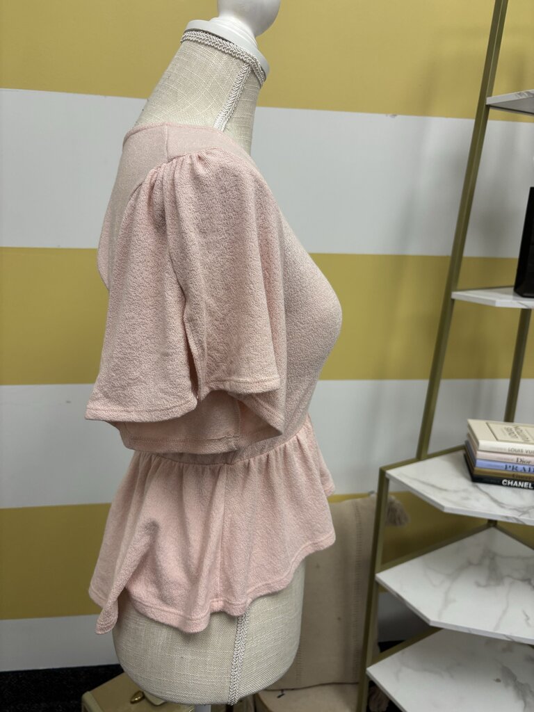 Alya Flowy Pink Ruffle Blouse