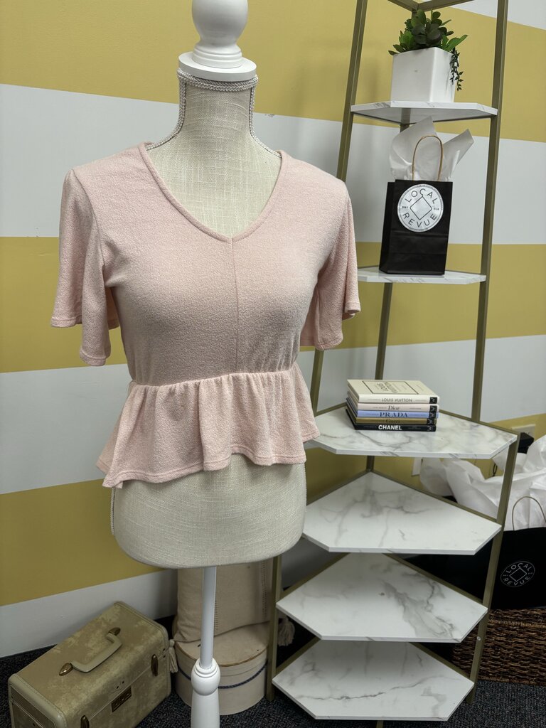 Alya Flowy Pink Ruffle Blouse