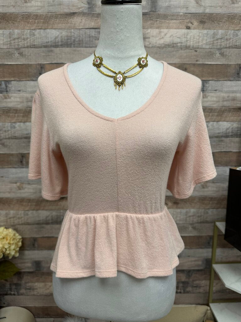 Alya Flowy Pink Ruffle Blouse