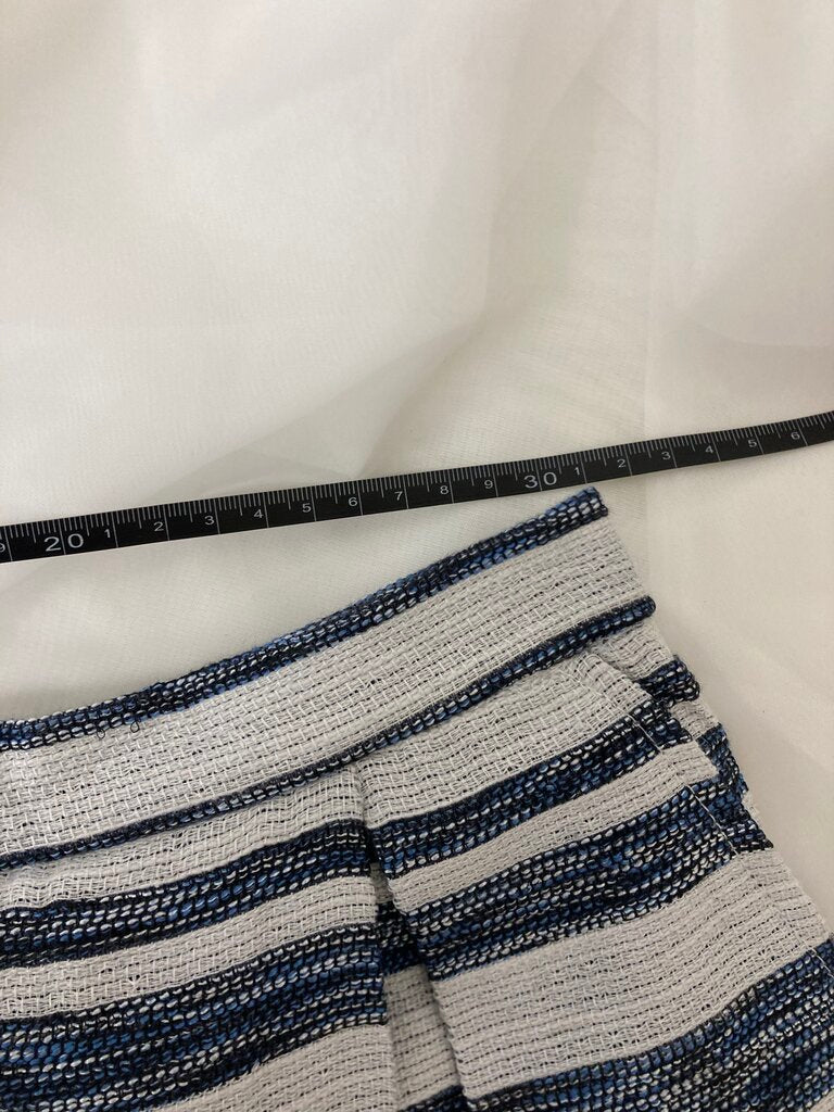 Cupcakes and Cashmere A-Line Pleated Blue and White Skirt