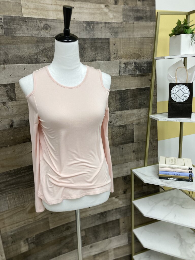 Girls Splendid Pink Shoulder Cut Out Long Sleeve