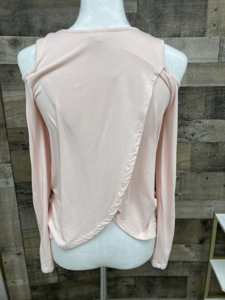 Girls Splendid Pink Shoulder Cut Out Long Sleeve