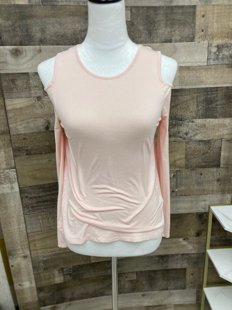 Girls Splendid Pink Shoulder Cut Out Long Sleeve