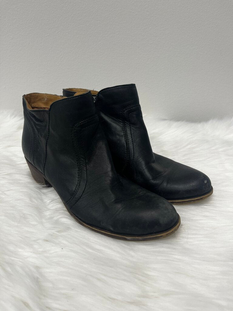 Lucky Brand Black Leather Ankle Booties