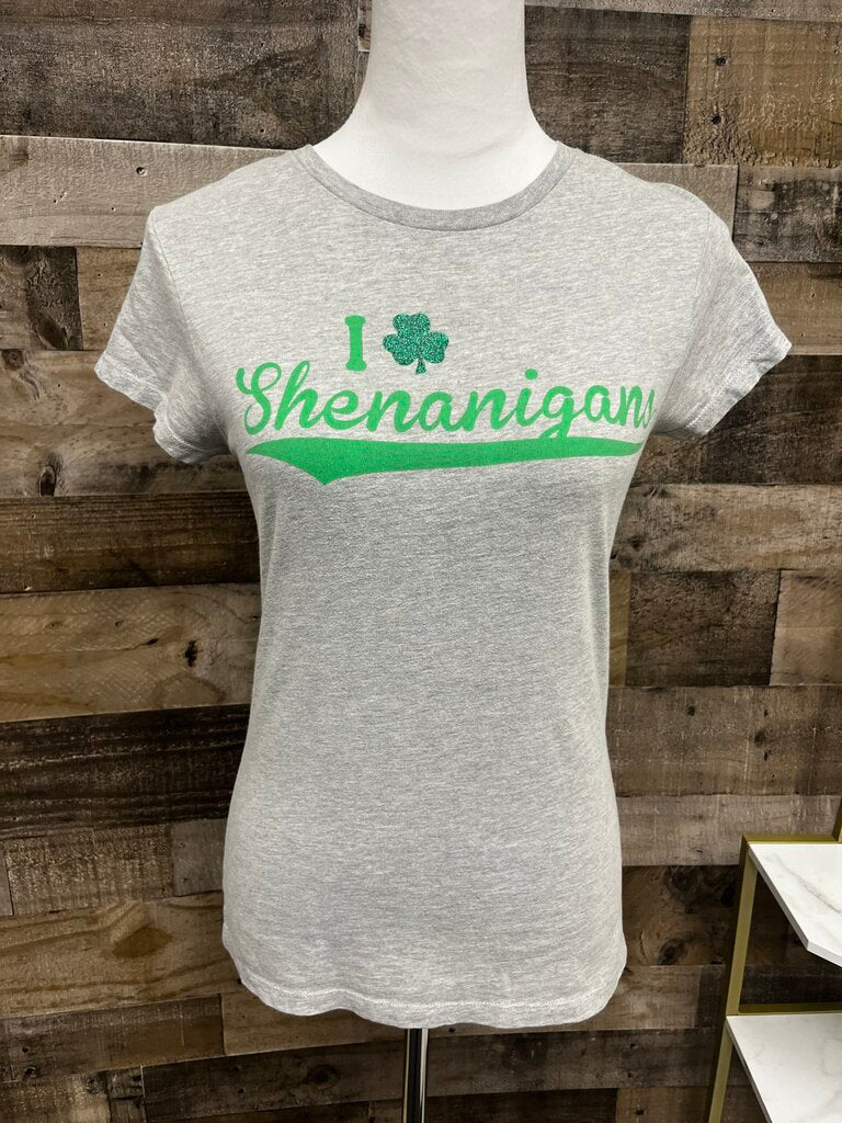 I Love Shenanigans Grey Tee