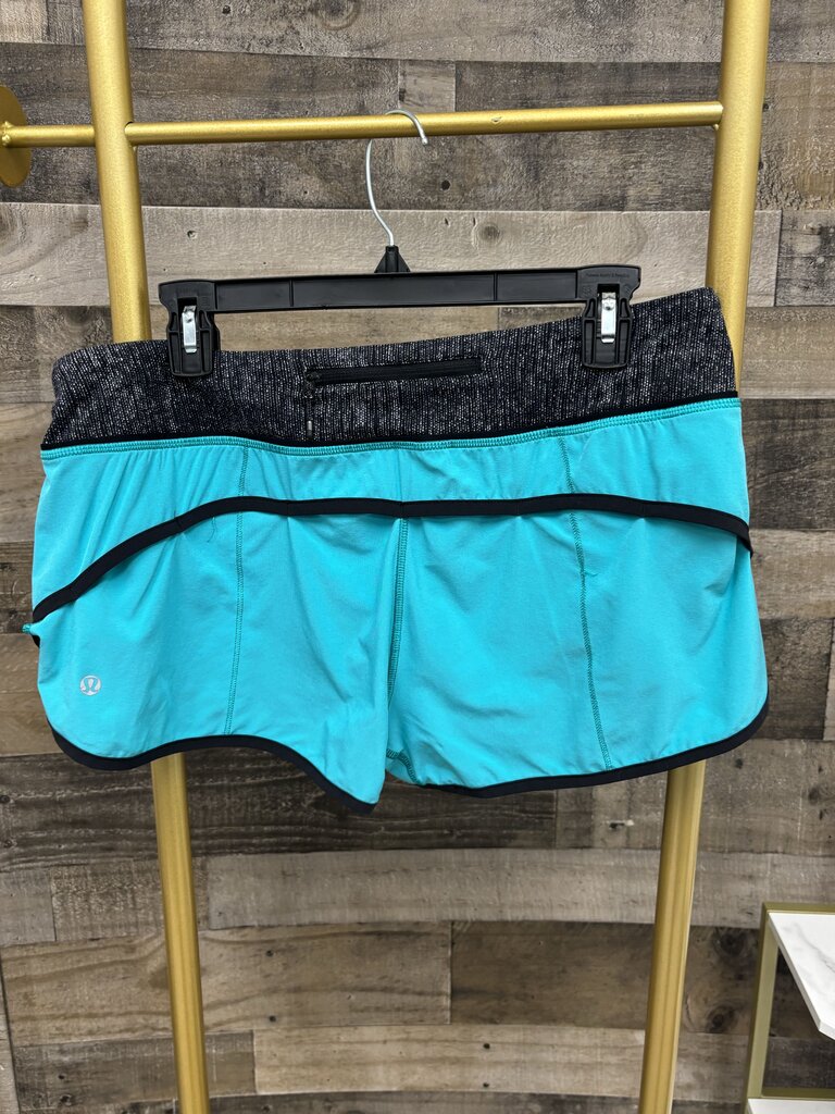 Lululemon Turquoise and Charcoal Athletic Shorts