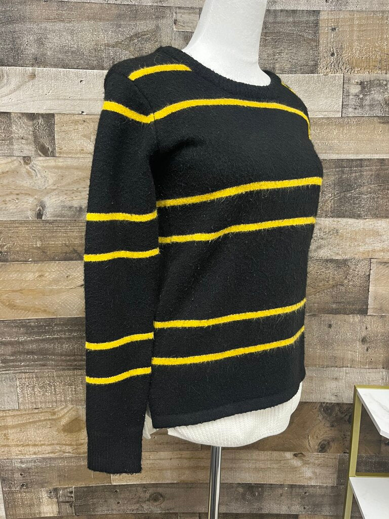 Unif x Urban Outfitters Black and Yellow Striped Layered Sweater