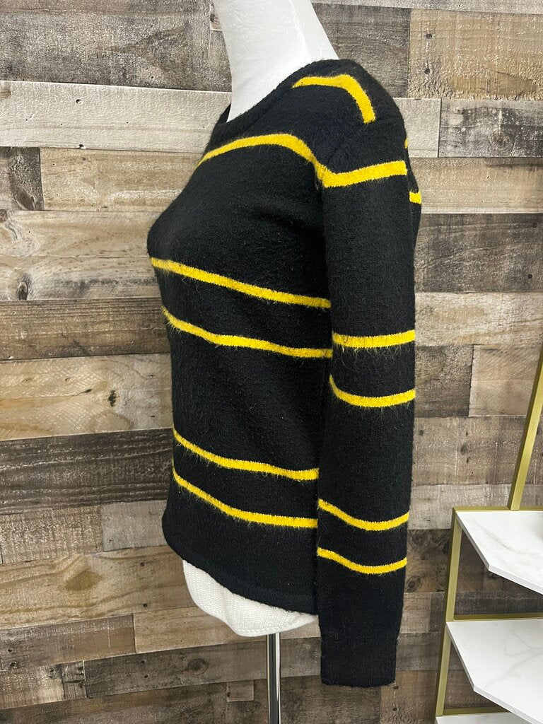 Unif x Urban Outfitters Black and Yellow Striped Layered Sweater