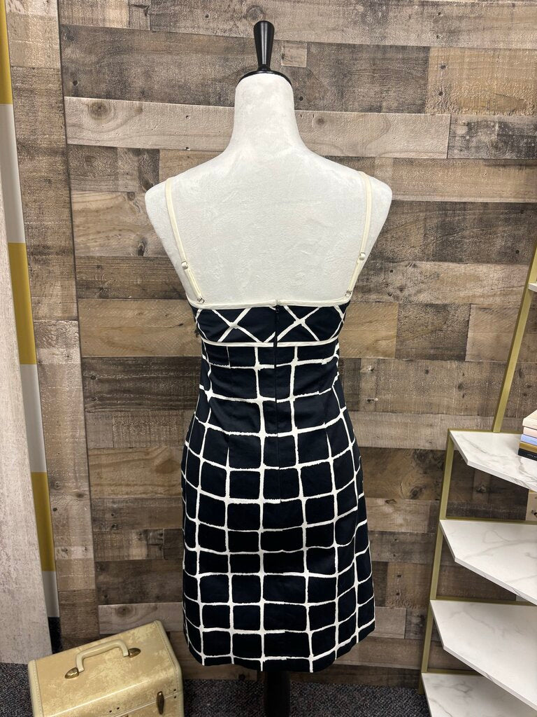Trina Turk Black Geometric Pattern Mini Dress