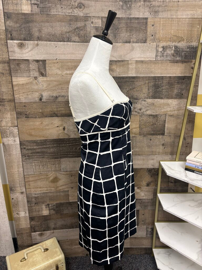 Trina Turk Black Geometric Pattern Mini Dress
