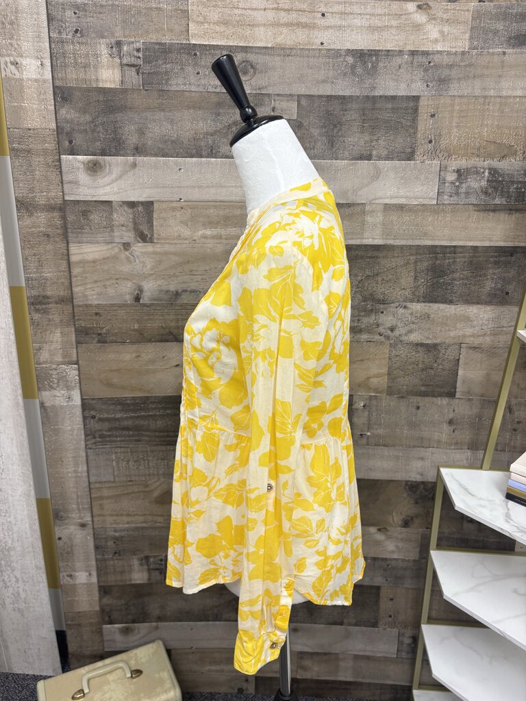 Maeve Yellow Floral Long Sleeve Button Down