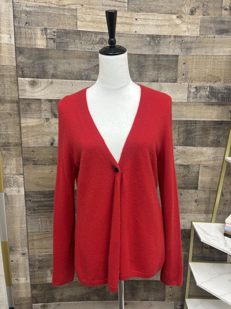 Talbots Red Pure Cashmere Cardigan