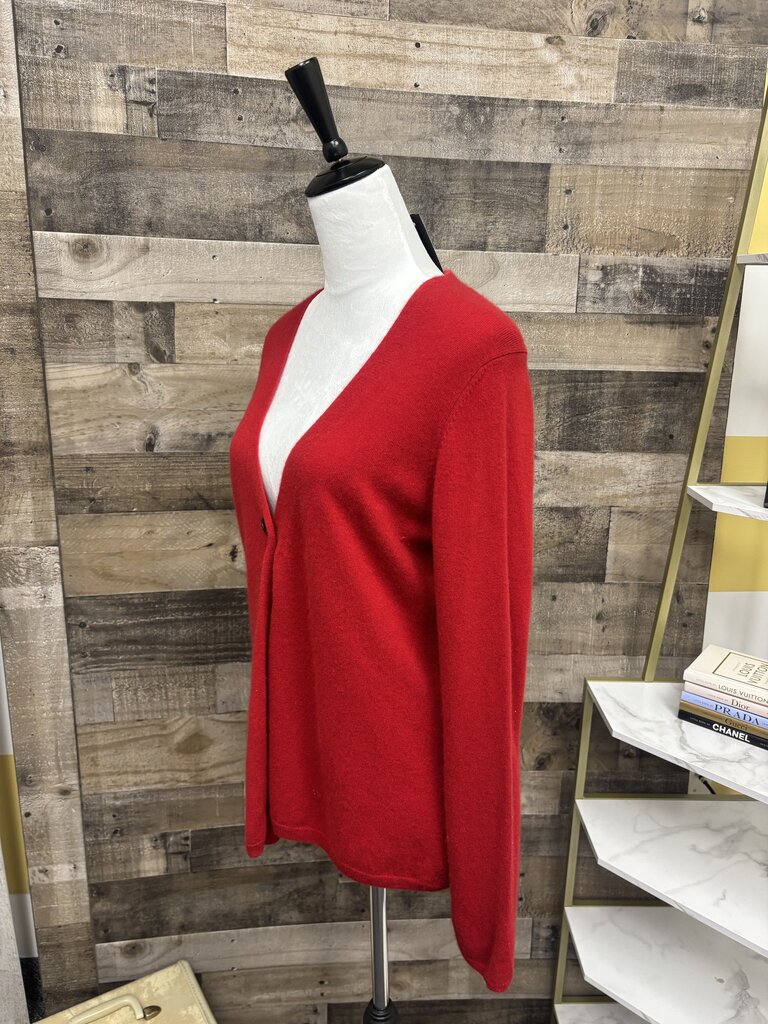Talbots Red Pure Cashmere Cardigan